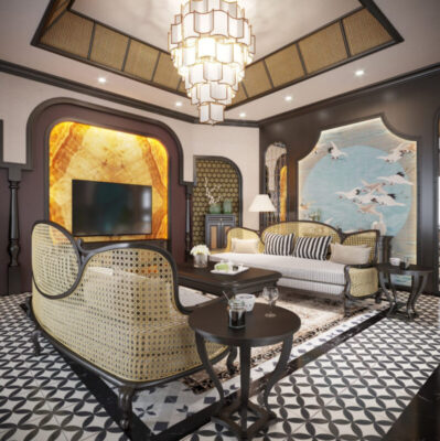 nội thất biệt thư phong cách Indochine