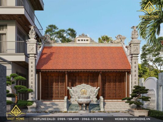 nhà thờ họ 3 gian truyền thống