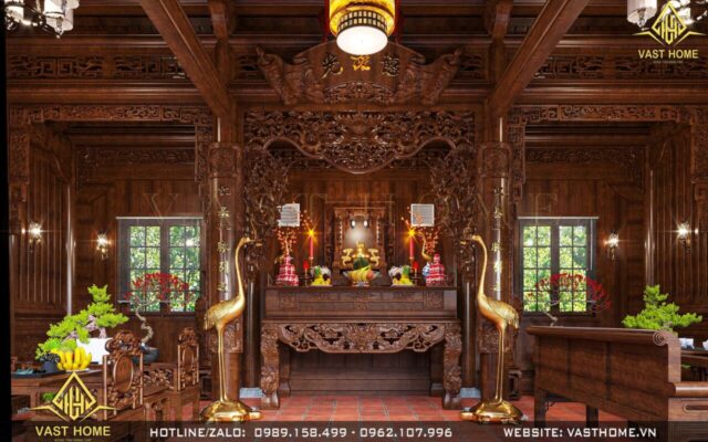 nhà thờ họ 3 gian truyền thống