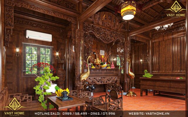nhà thờ họ 3 gian truyền thống