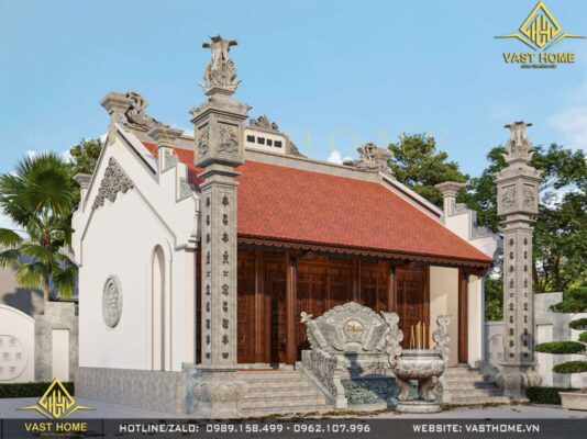 nhà thờ họ 3 gian truyền thống