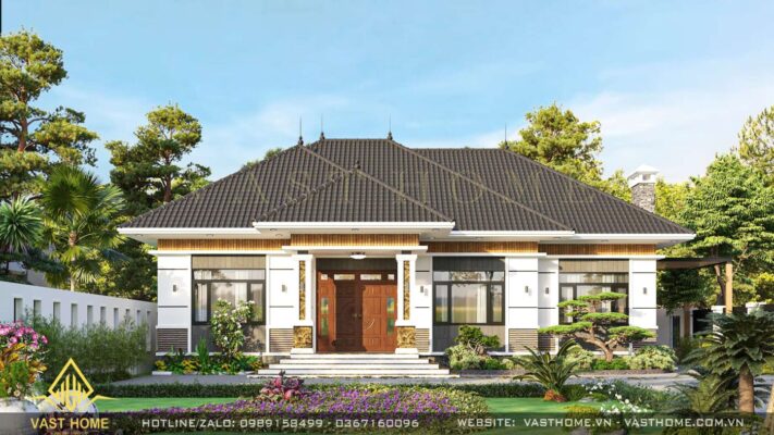 biệt thự 1 tầng mái Nhật