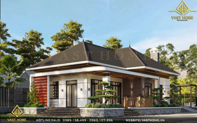 nhà vườn mái nhật hiện đại