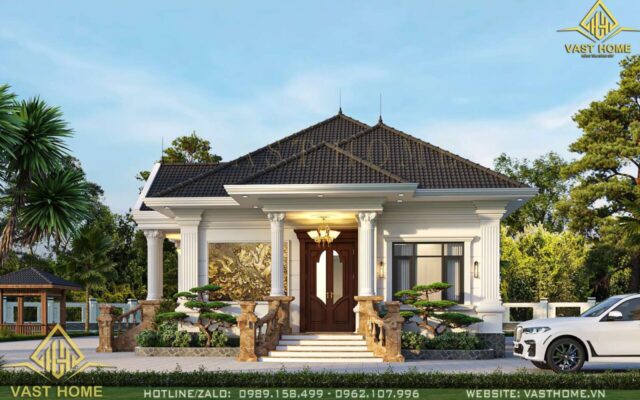 nhà vườn mái nhật