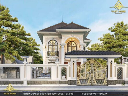 biệt thự tân cổ điển 2 tầng mái Nhật