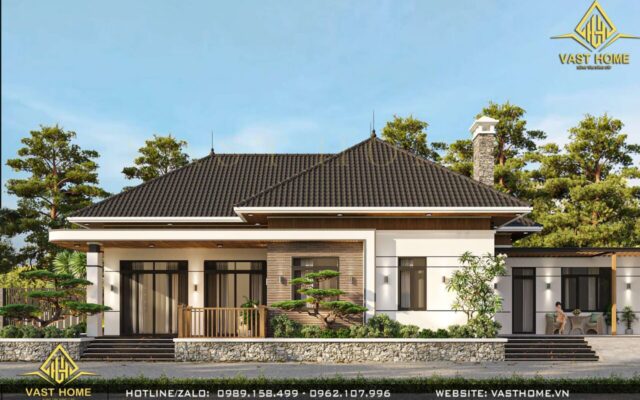 nhà vườn mái nhật hiện đại