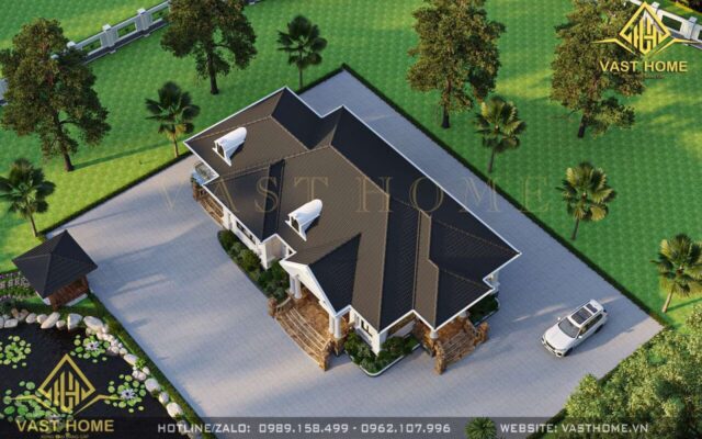 nhà vườn mái nhật