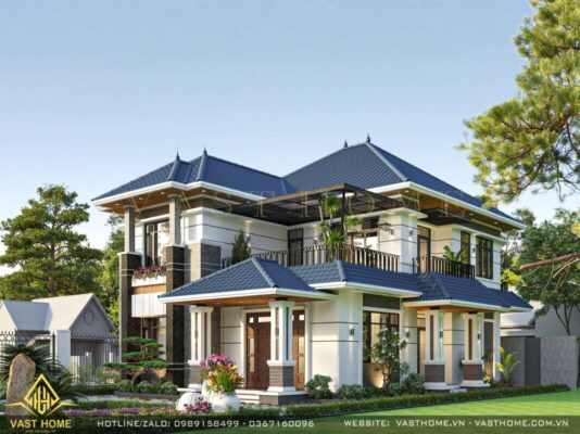 BIỆT THỰ 2 TẦNG MÁI NHẬT