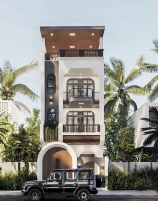 nhà phố phong cách Indochine 