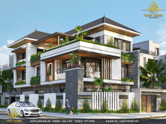 biệt thự hiện đại 3 tầng