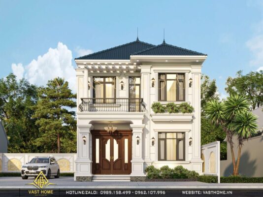 Biệt thự tân cổ điển 2 tầng mái Nhật