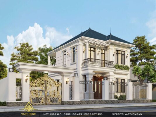Biệt thự tân cổ điển 2 tầng mái Nhật