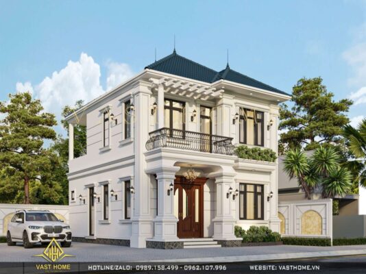Biệt thự tân cổ điển 2 tầng mái Nhật