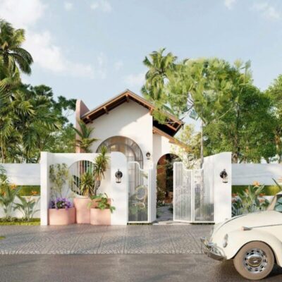 Nhà Vườn 1 Tầng Phong Cách Địa Trung Hải