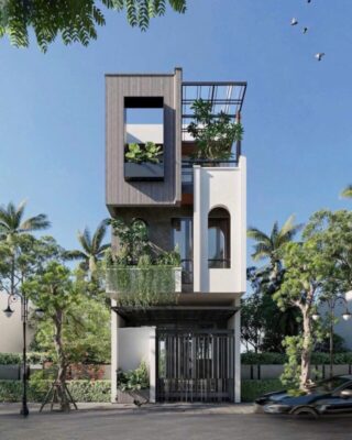 nhà phố 3 tầng hiện đại