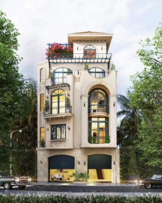 Nhà phố tân cổ điển 4 tầng