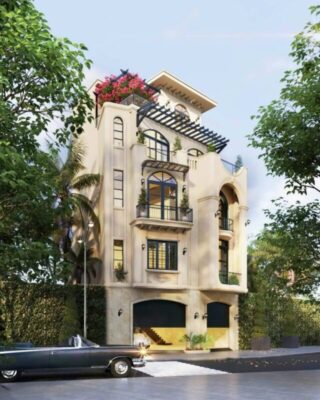 Nhà phố tân cổ điển 4 tầng