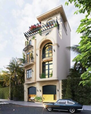 Nhà phố tân cổ điển 4 tầng