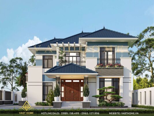 Mẫu nhà 2 tầng mái Nhật