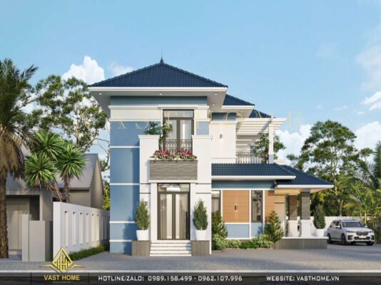 Mẫu nhà 2 tầng mái Nhật