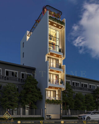 Nhà phố 5 tầng hiện đại