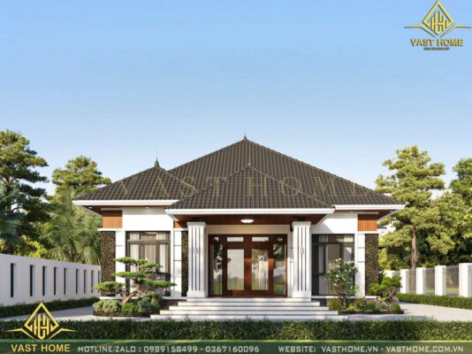 Biệt thự 1 tầng mái Nhật