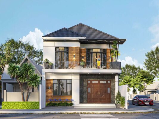 Nhà 2 Tầng Hiện Đại Mái Nhật
