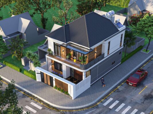 Nhà 2 Tầng Hiện Đại Mái Nhật