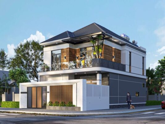 Nhà 2 Tầng Hiện Đại Mái Nhật