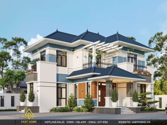 Mẫu nhà 2 tầng mái Nhật