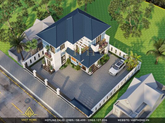 Mẫu nhà 2 tầng mái Nhật