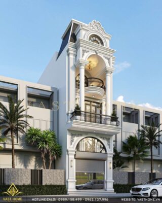Nhà phố tân cổ điển 3 tầng mặt tiền đẹp