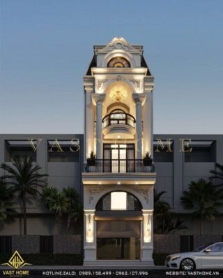 Nhà phố tân cổ điển 3 tầng mặt tiền đẹp