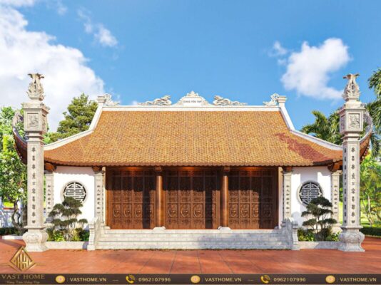 mẫu nhà thờ họ 3 gian truyền thống đẹp