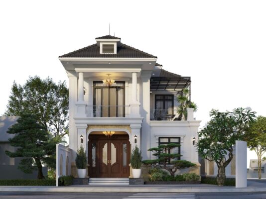 Biệt Thự 2 Tầng Mái Nhật Tân Cổ Điển