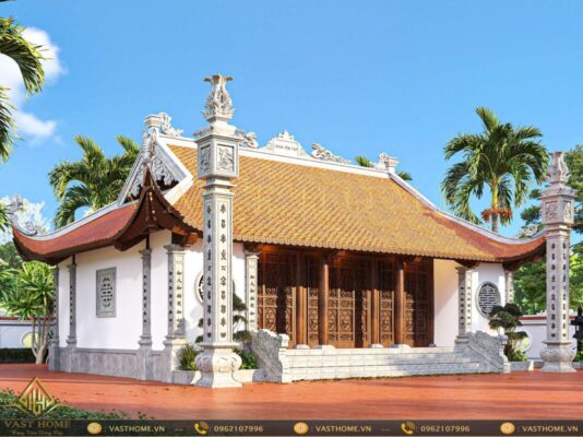 mẫu nhà thờ họ 3 gian truyền thống đẹp
