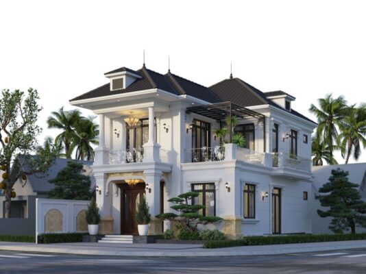 Biệt Thự 2 Tầng Mái Nhật Tân Cổ Điển