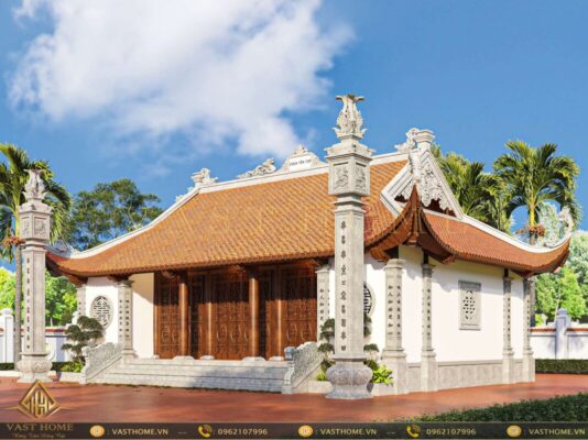 mẫu nhà thờ họ 3 gian truyền thống đẹp