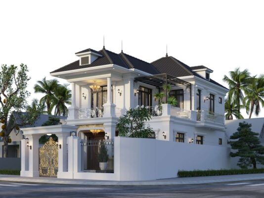 Biệt Thự 2 Tầng Mái Nhật Tân Cổ Điển
