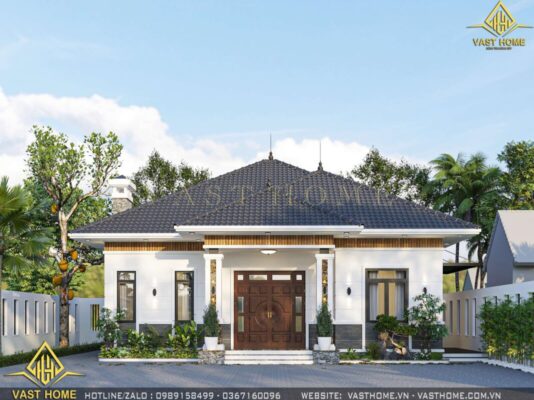 nhà vườn 1 tầng mái Nhật