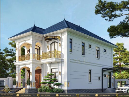 biệt thự tân cổ điển 2 tầng mái Nhật