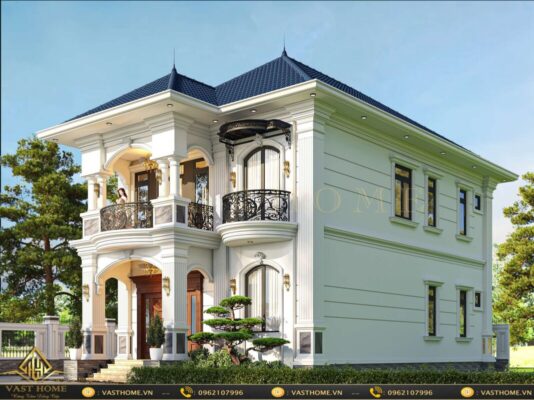 nhà 2 tầng mái nhật