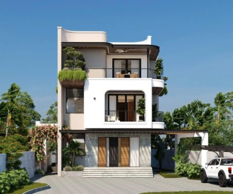 biệt thự hiện đại 3 tầng