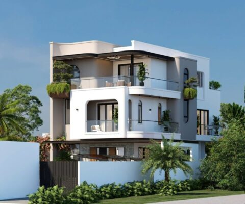 biệt thự hiện đại 3 tầng