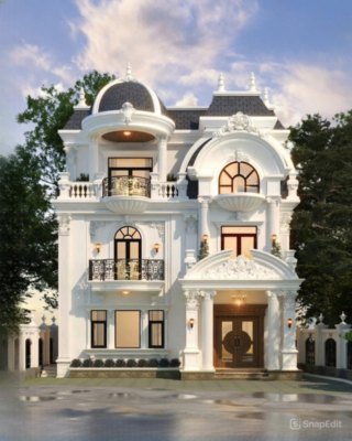 Biệt thự tân cổ điển 3 tầng mái Mansard