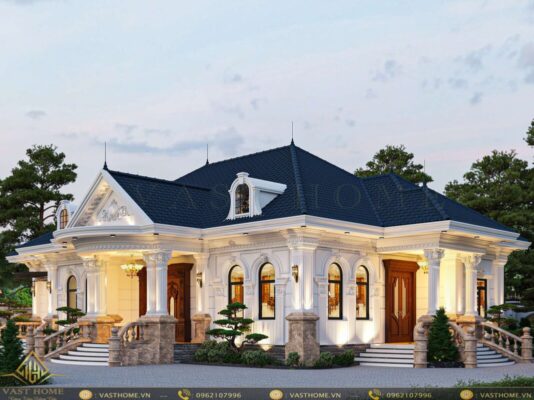 biệt thự tân cổ điển mái nhật