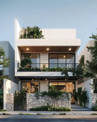 Mẫu nhà 2 tầng hiện đại VHBT 251102