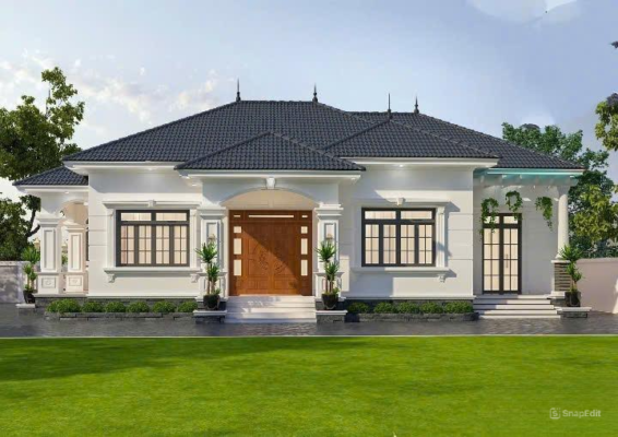 nhà 1 tầng mái Nhật