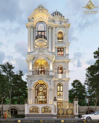 biệt thự tân cổ điển cao tầng sang trọng