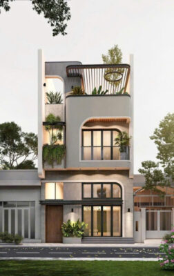 nhà phố hiện đại 3 tầng